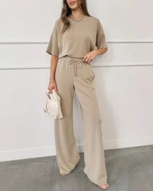 Scuba Wide Leg Pant | Wood