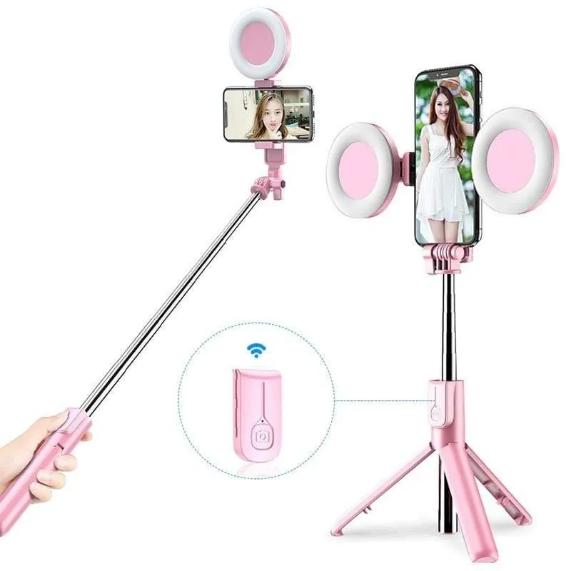 Selfie Stick- Led Ring Light Foldable Tripod Monopod