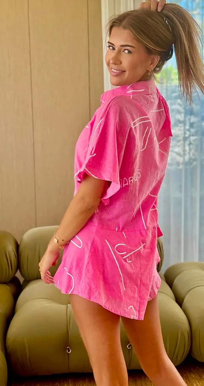 She Creates Stories - Margarita Playsuit - Pink