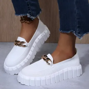 Shia | Dames Slip-ons met Gouden Ketting