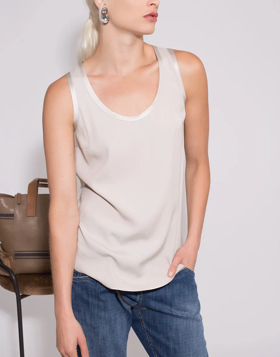 Silk Reversible Scoop Neck Tank