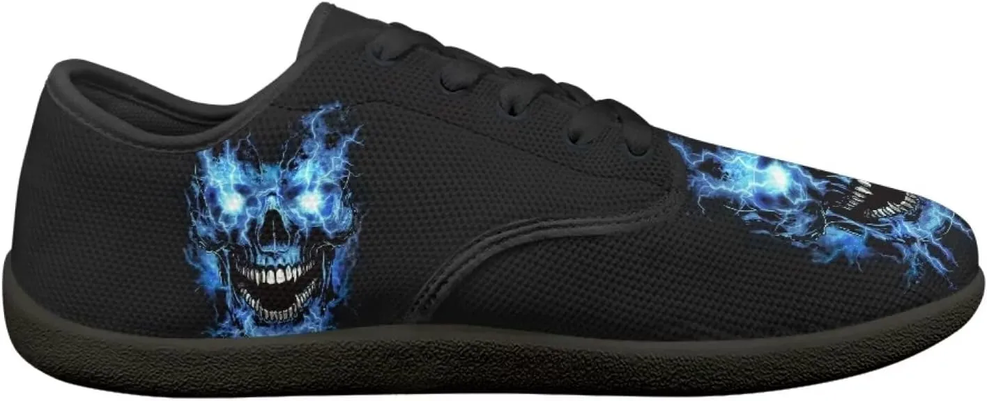 Skull Print Barefoot Shoes Women Walking Wide Toe Box Shoes Comfort Minimalist Breathable Non Slip Sneakers