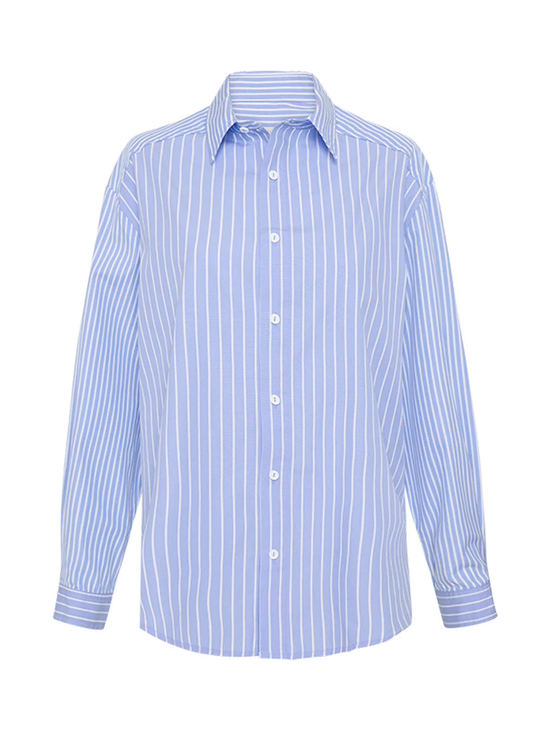 Sky contrast stripe shirt