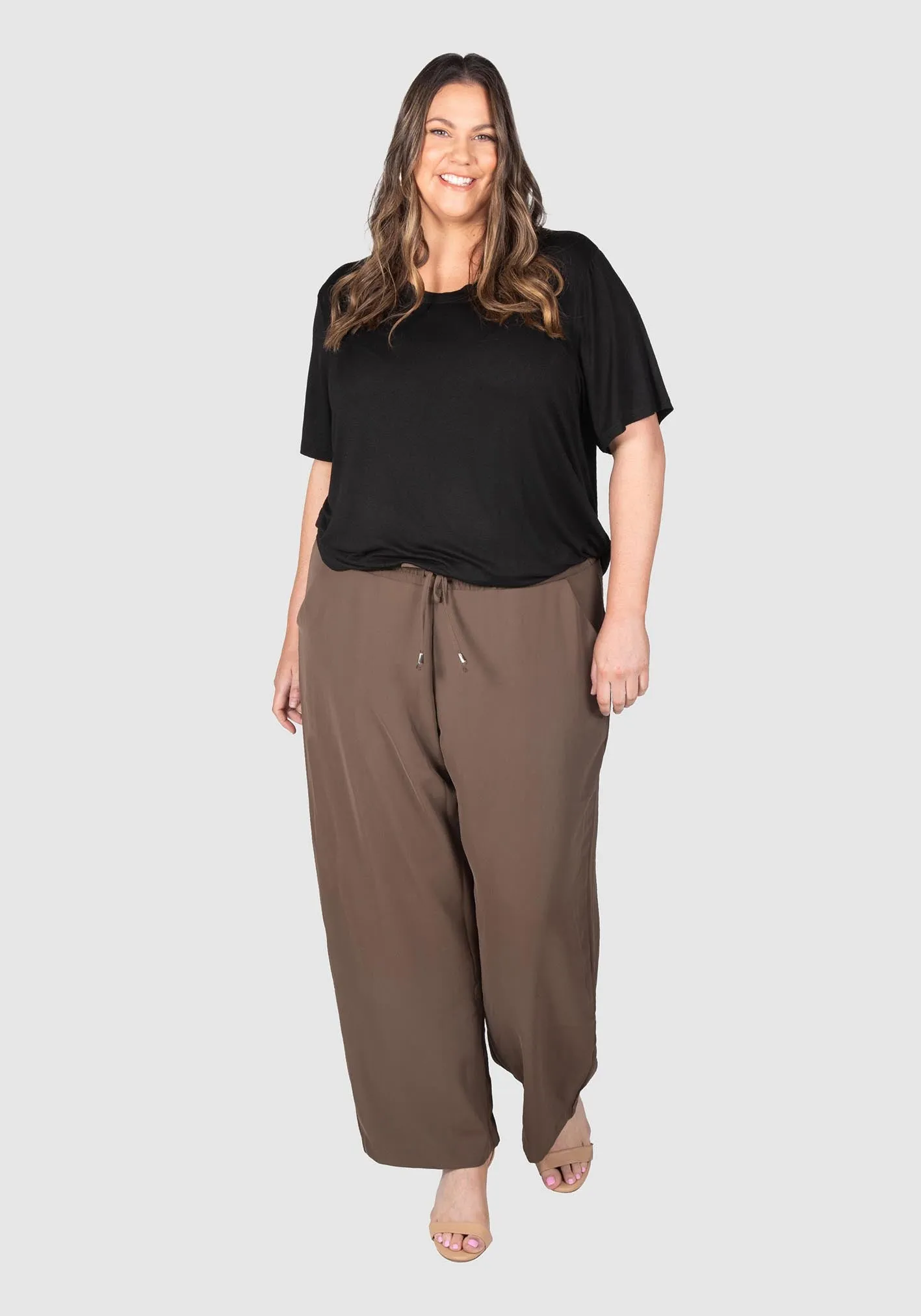 Stella Wide Leg Pant - Mocha