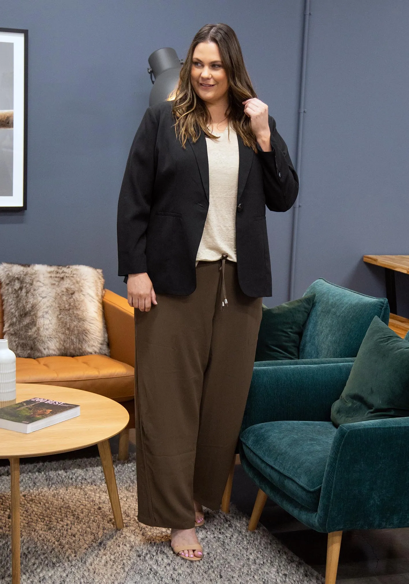 Stella Wide Leg Pant - Mocha