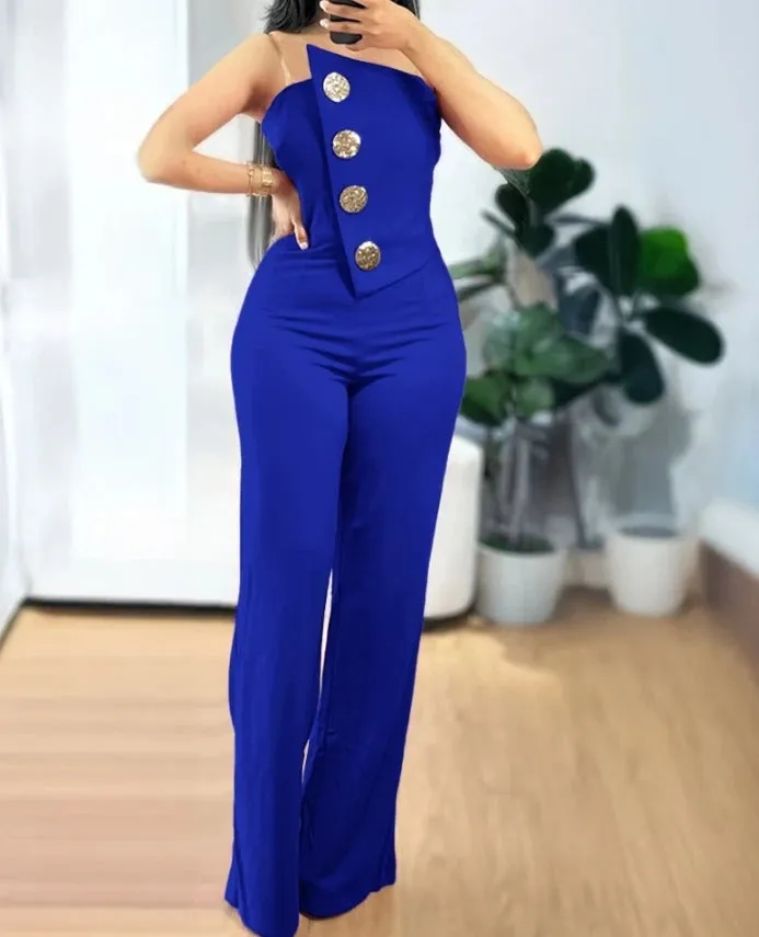 Strapless High Waist Jumpsuit