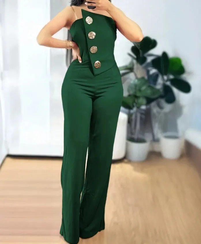 Strapless High Waist Jumpsuit