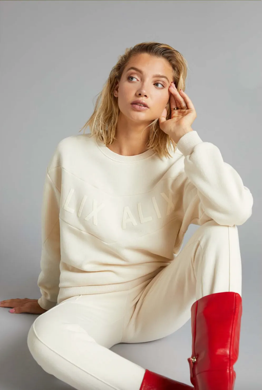 Sweat pants - light ecru