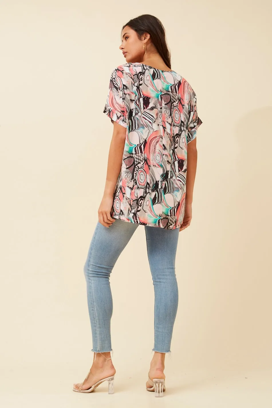 SYLVIE ABSTRACT SHELL TOP