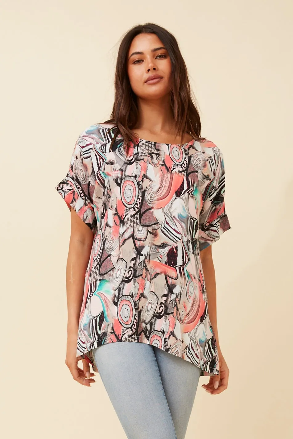 SYLVIE ABSTRACT SHELL TOP