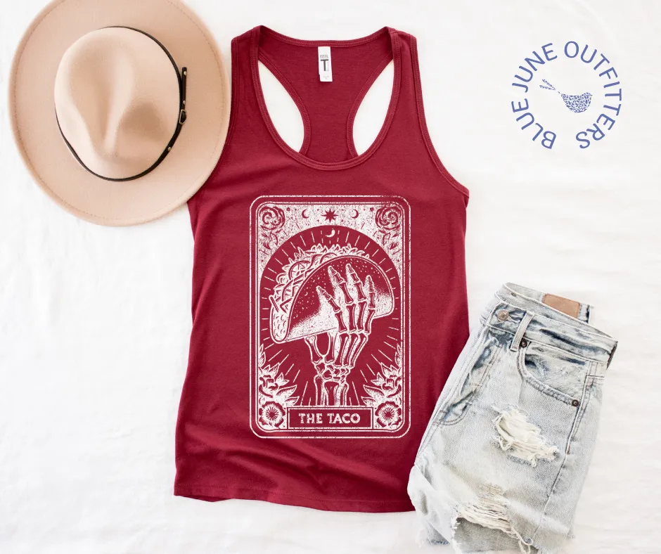 The Taco Tarot | Women's Witchy Racerback Tank Top