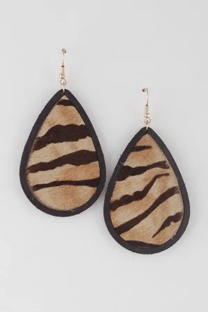 Tiger Stripe Teardrop Earrings