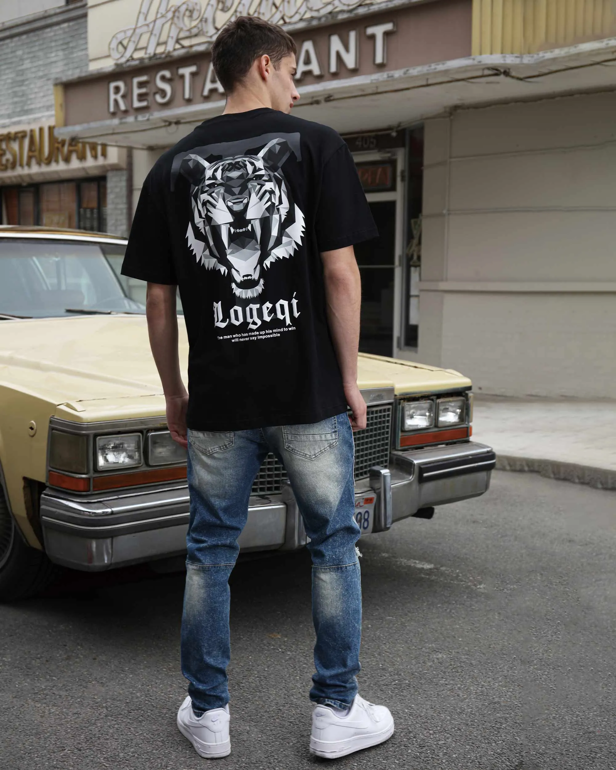 Trendy Logo Print Tee-Mexico Local Delivery