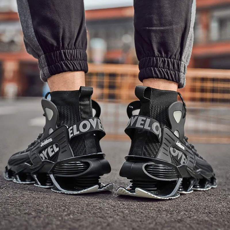 Trendy Men's Shoes Blade Sneakers Men's Basketball High Top Shoes