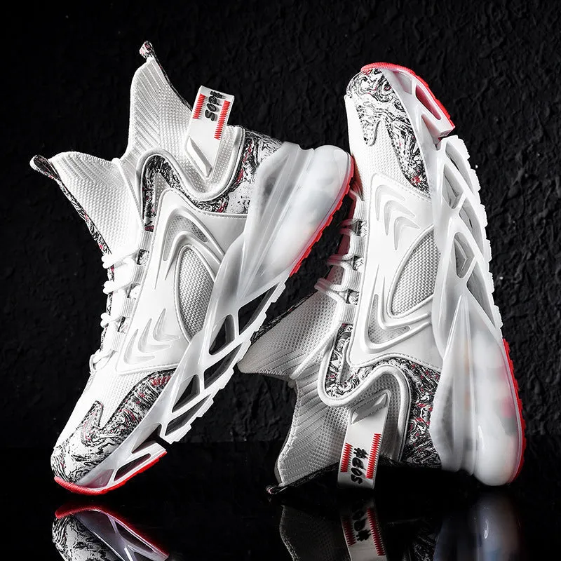 Trendy Men's Shoes Blade Sneakers Men's Basketball High Top Shoes
