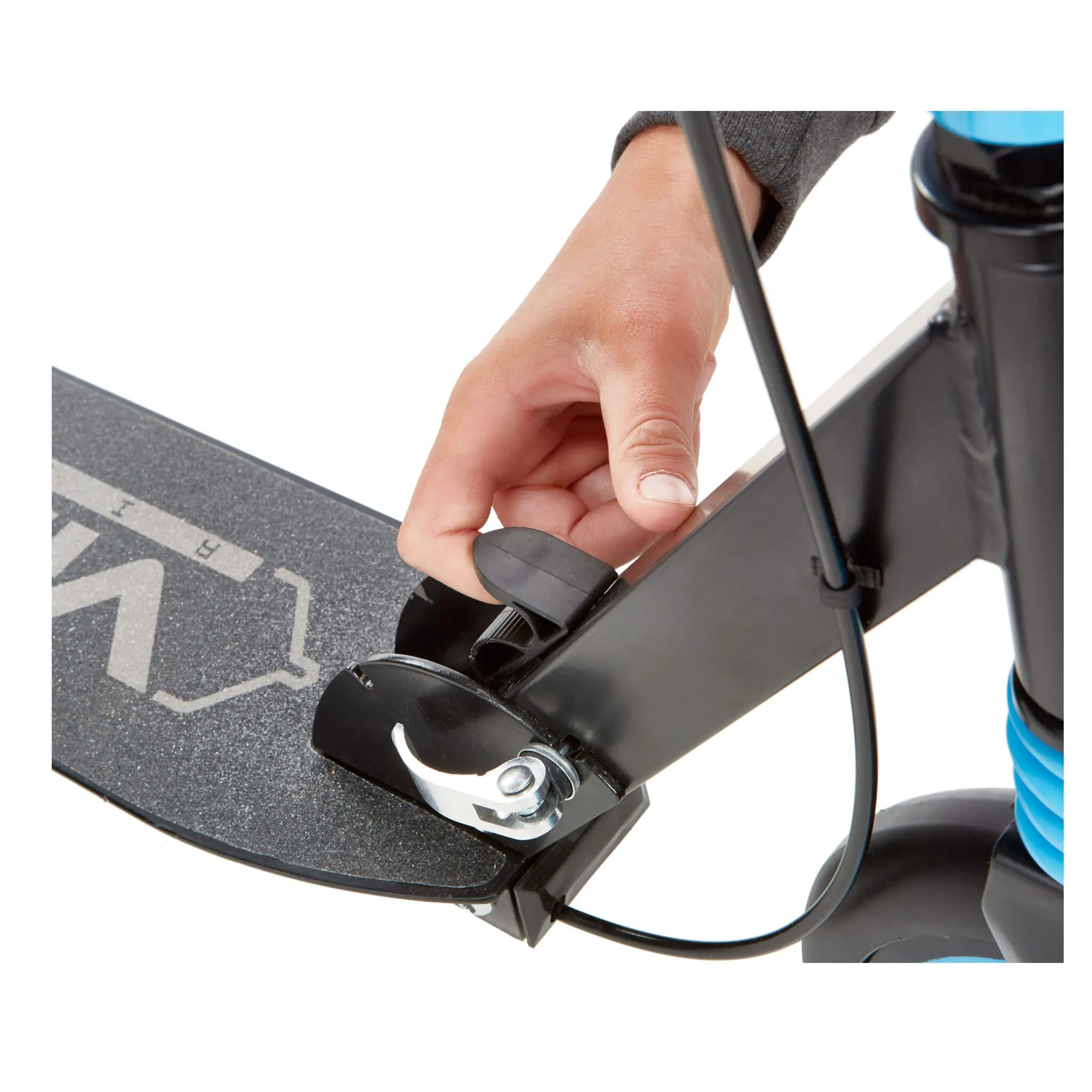 VIRO Rides Sport Runner Folding Kick Scooter - Black and Blue