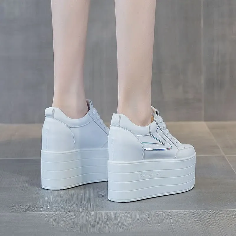 Wedge Heel Sneakers for Women – Stylish 12cm Lift with Premium Comfort