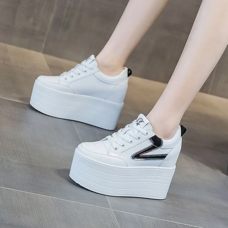 Wedge Heel Sneakers for Women – Stylish 12cm Lift with Premium Comfort