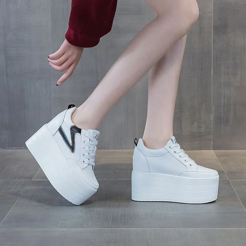 Wedge Heel Sneakers for Women – Stylish 12cm Lift with Premium Comfort