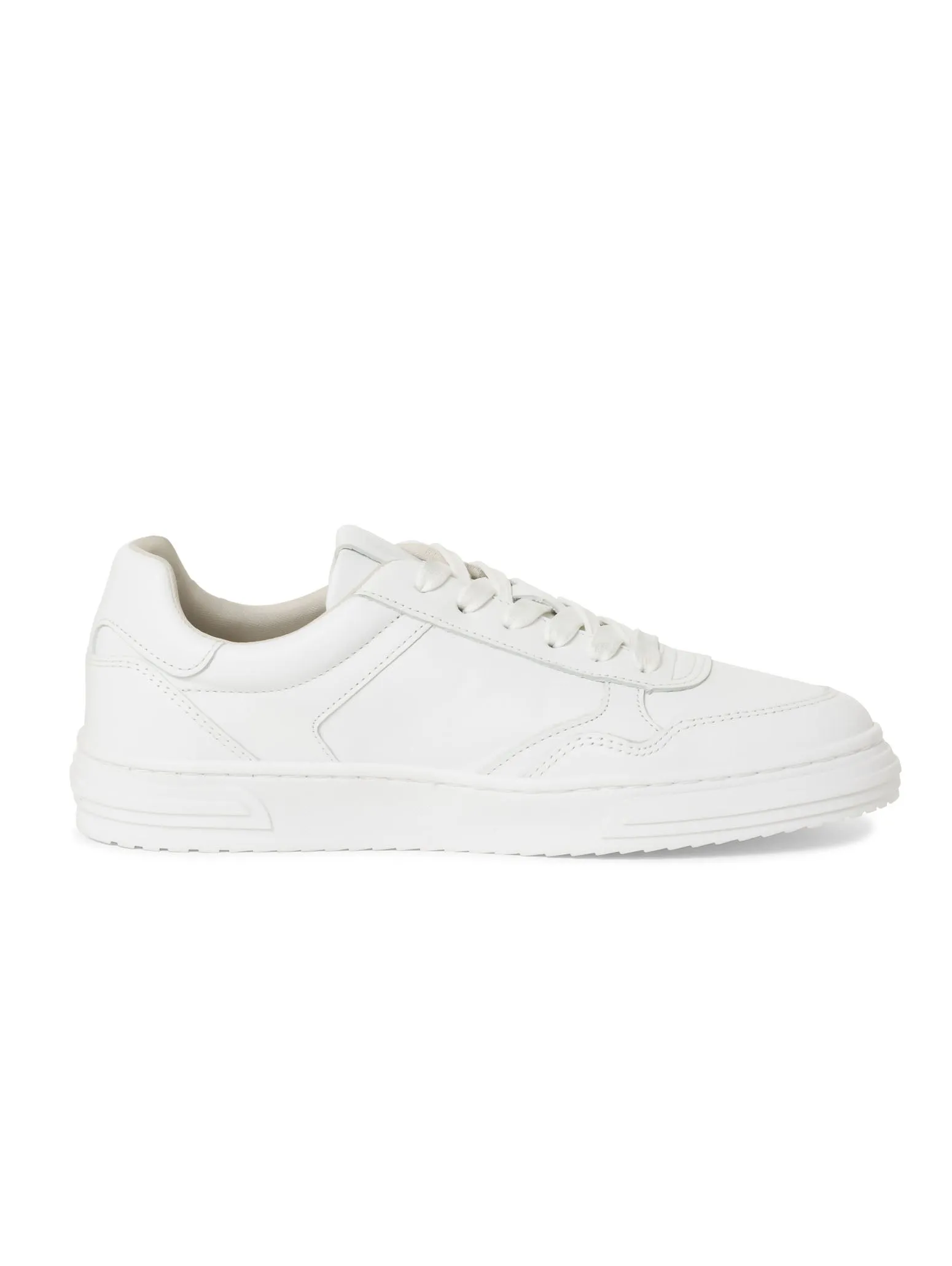 White leather trainers