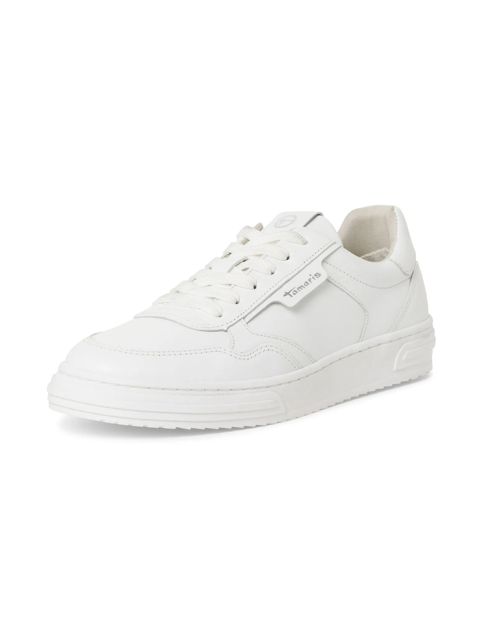 White leather trainers