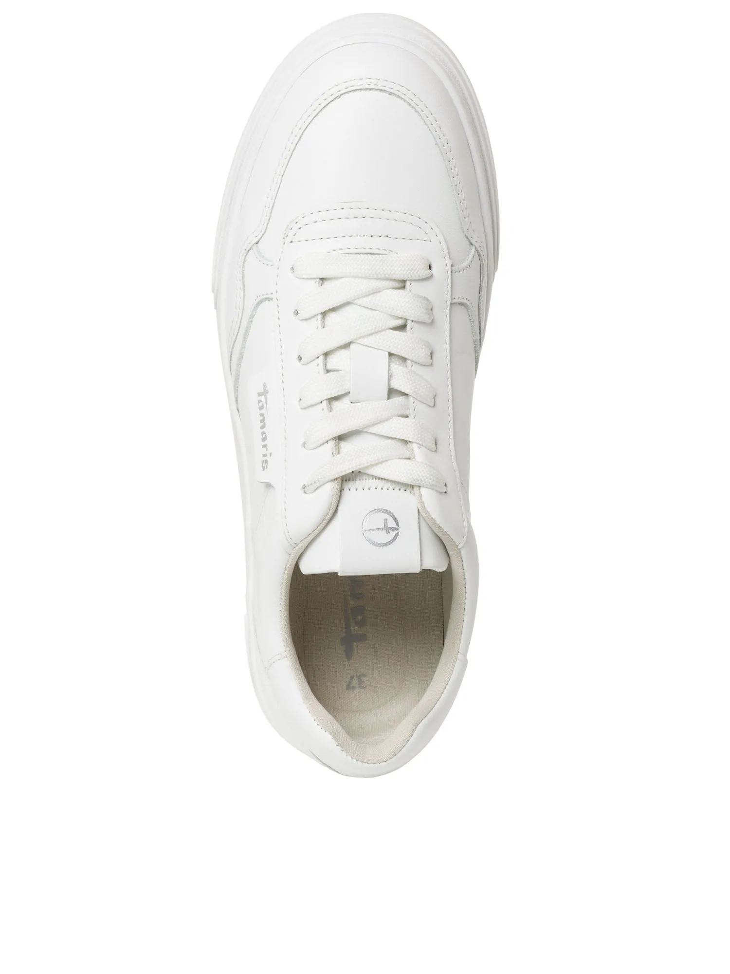 White leather trainers