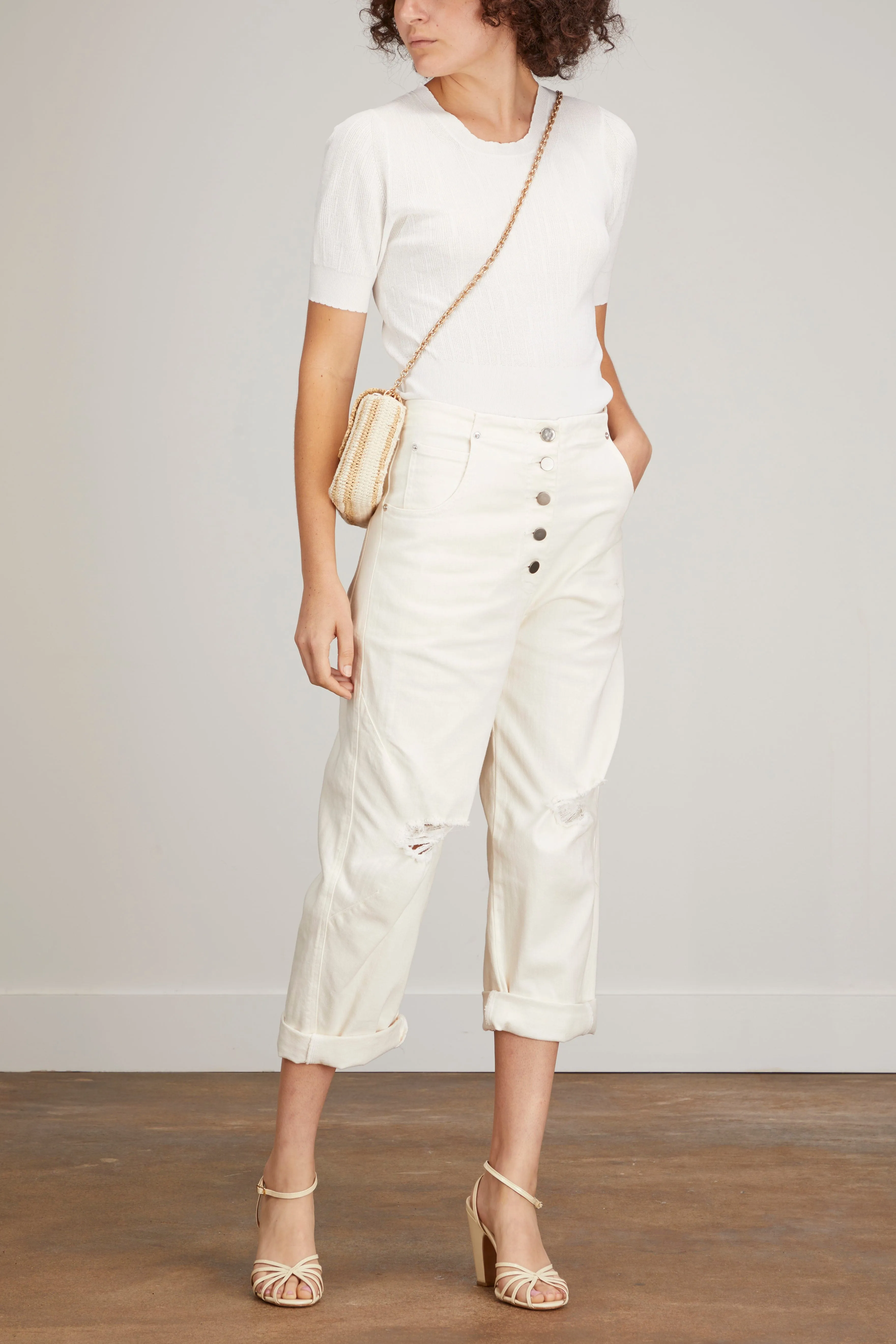 Wilkes Pant in Dirty White