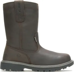 WOLVERINE mens Floorhand Waterproof 10" Soft Toe Work Boot, Dark Brown, 8.5 US