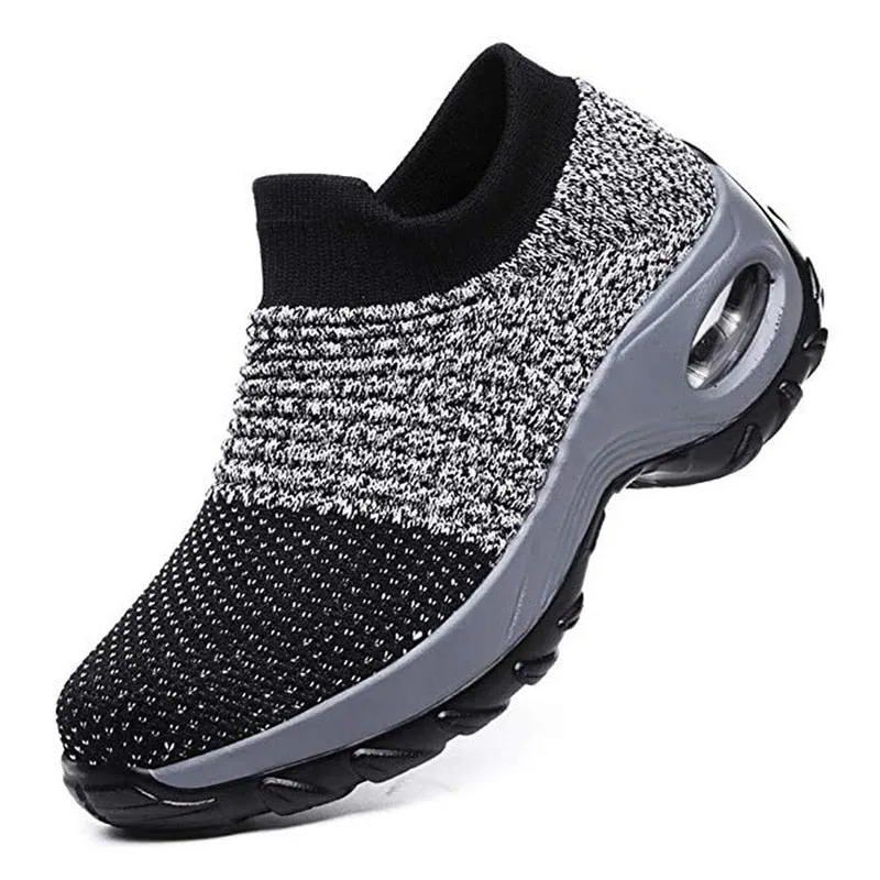 Women Flat Slip on Platform Breathable Mesh Sock Sneakers Shoes