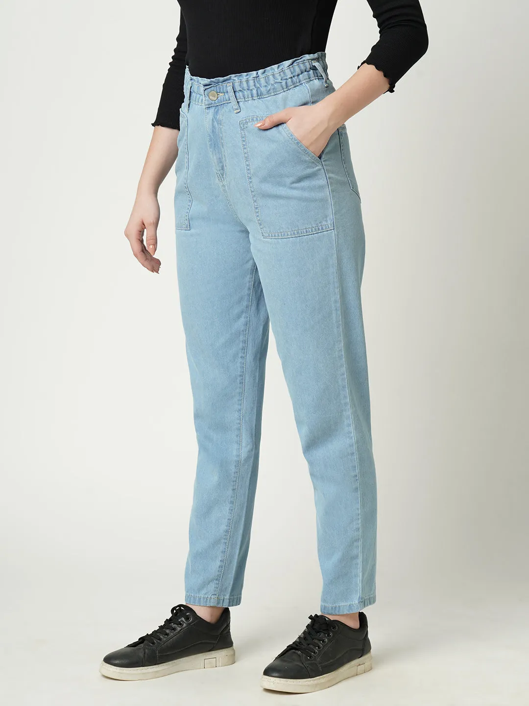 Women High-Rise Baggy Fit Jeans