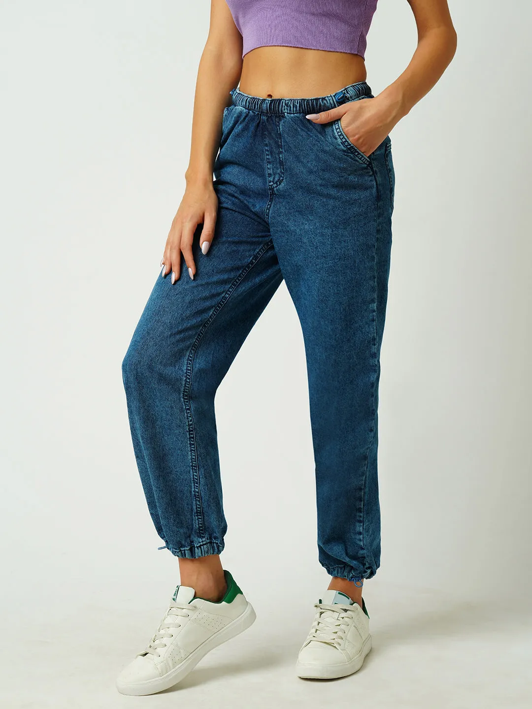 Women High-Rise Parachute Fit Jeans