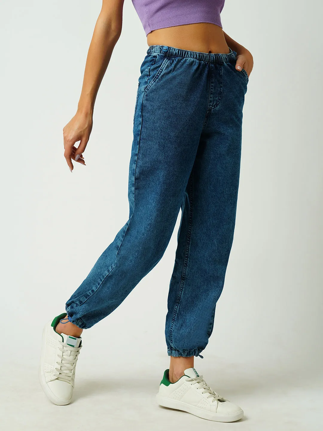 Women High-Rise Parachute Fit Jeans
