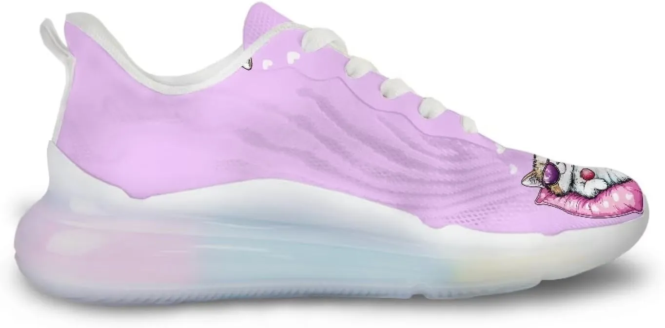 Womens Air Cushion Running Shoes Animal Print Sports Shoes Non Slip Breathable Athletic Tennis Gym Sneakers US 6-11