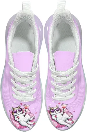 Womens Air Cushion Running Shoes Animal Print Sports Shoes Non Slip Breathable Athletic Tennis Gym Sneakers US 6-11
