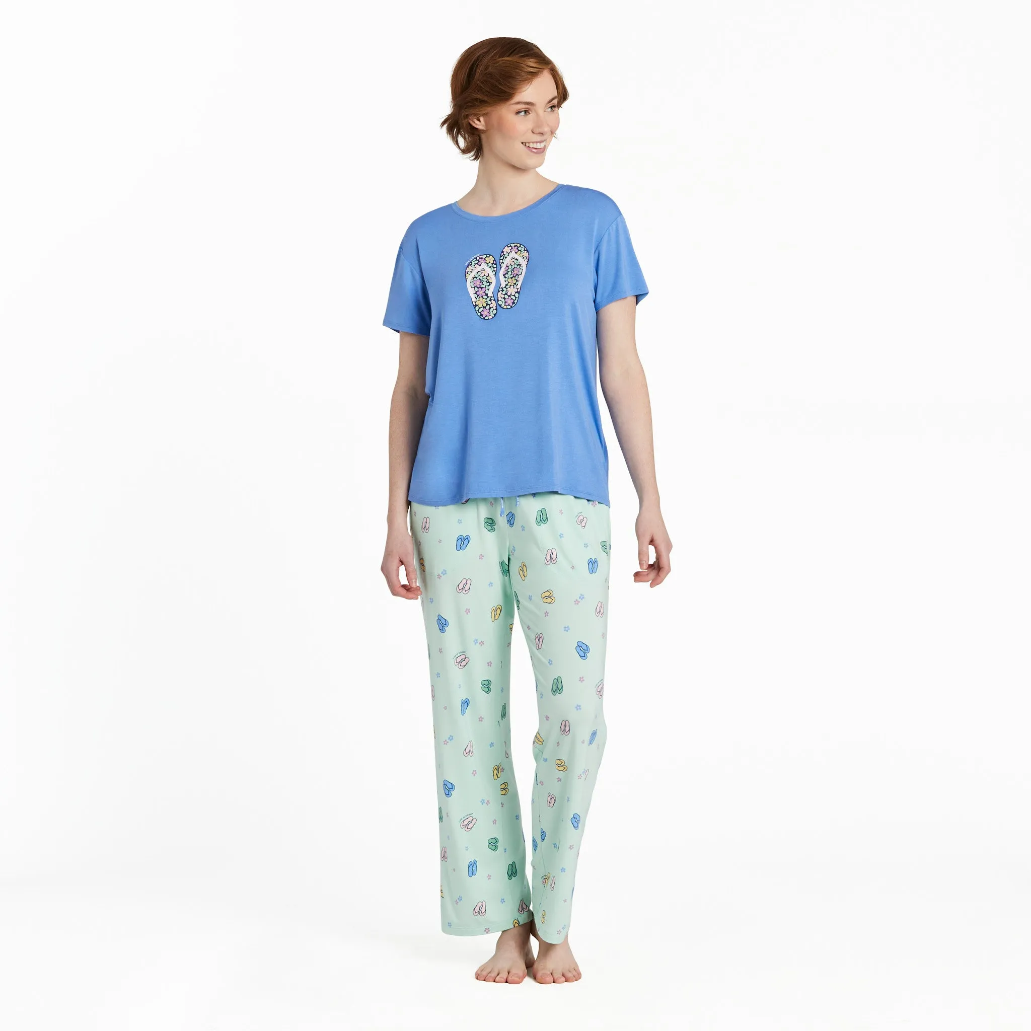 Women's Flower Flips Lightweight Sleep Tee