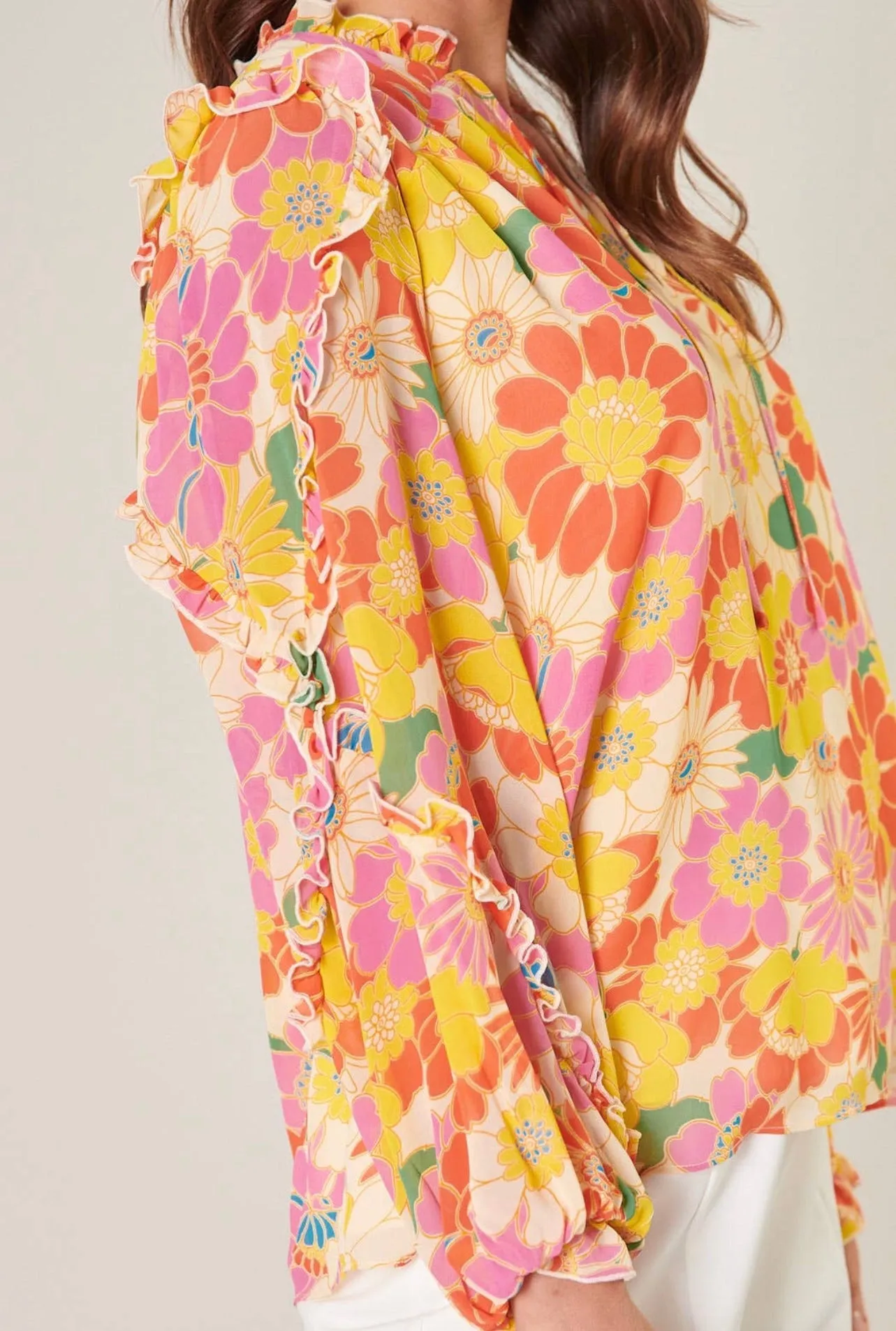 Zippy Tropical Raj Ruffle Blouse
